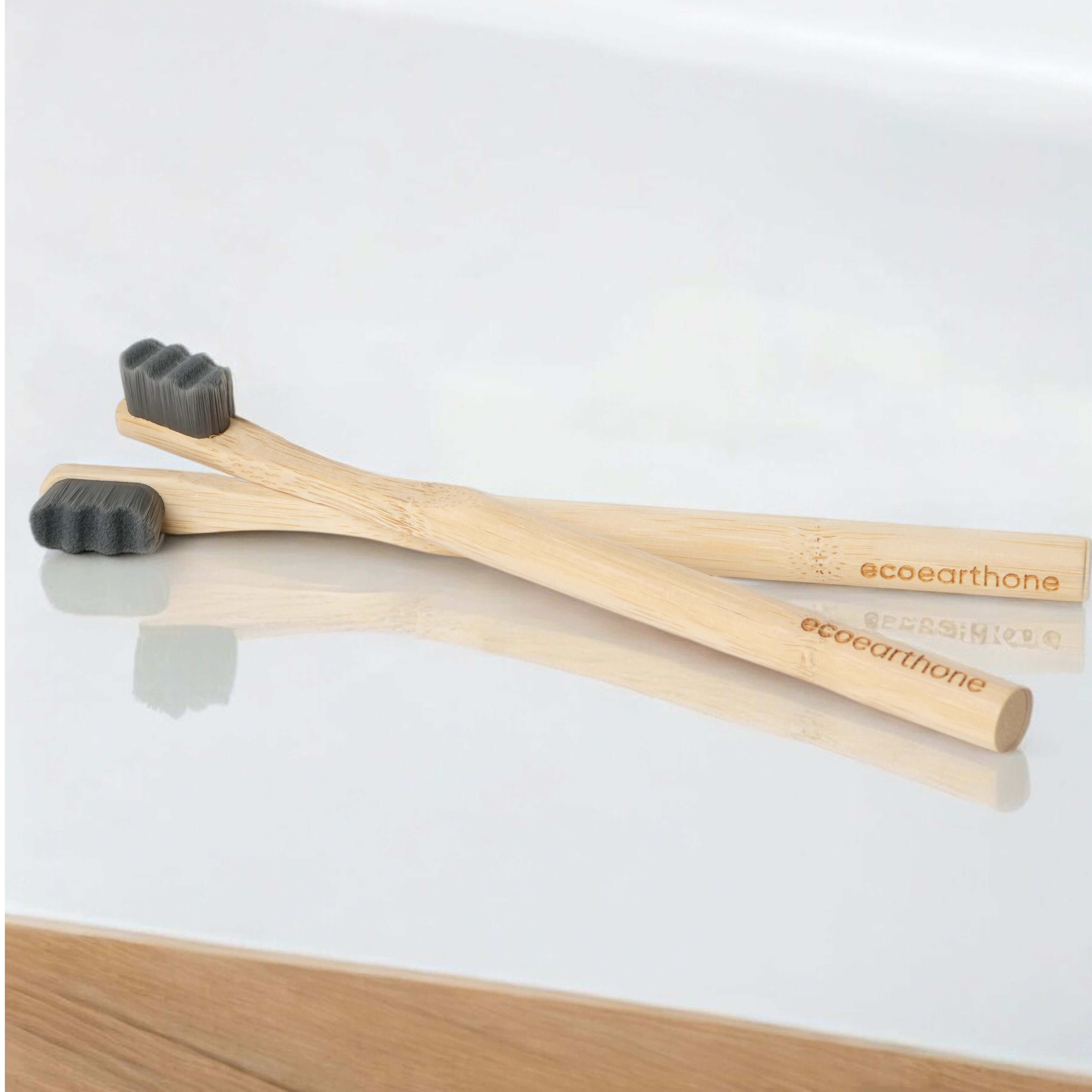 Bamboo Ultra-Soft Nano Bristles toothbrush - wave style ( pack of 2 ) EcoEarthOne