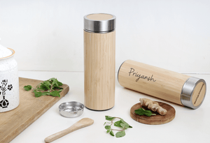 Bamboo Water Bottle – Hot and Cold EcoEarthOne