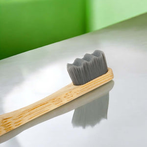 Bamboo Ultra-Soft Nano Bristles toothbrush - wave style ( pack of 2 ) EcoEarthOne
