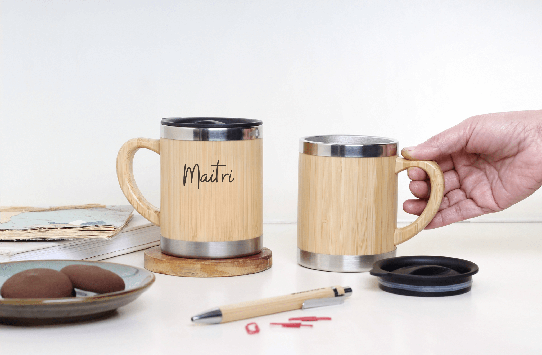 Bamboo Coffee mug (300ml)- (Pack Of 1) EcoEarthOne