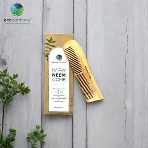 Neem Wood Comb – Wave Lily Comb EcoEarthOne
