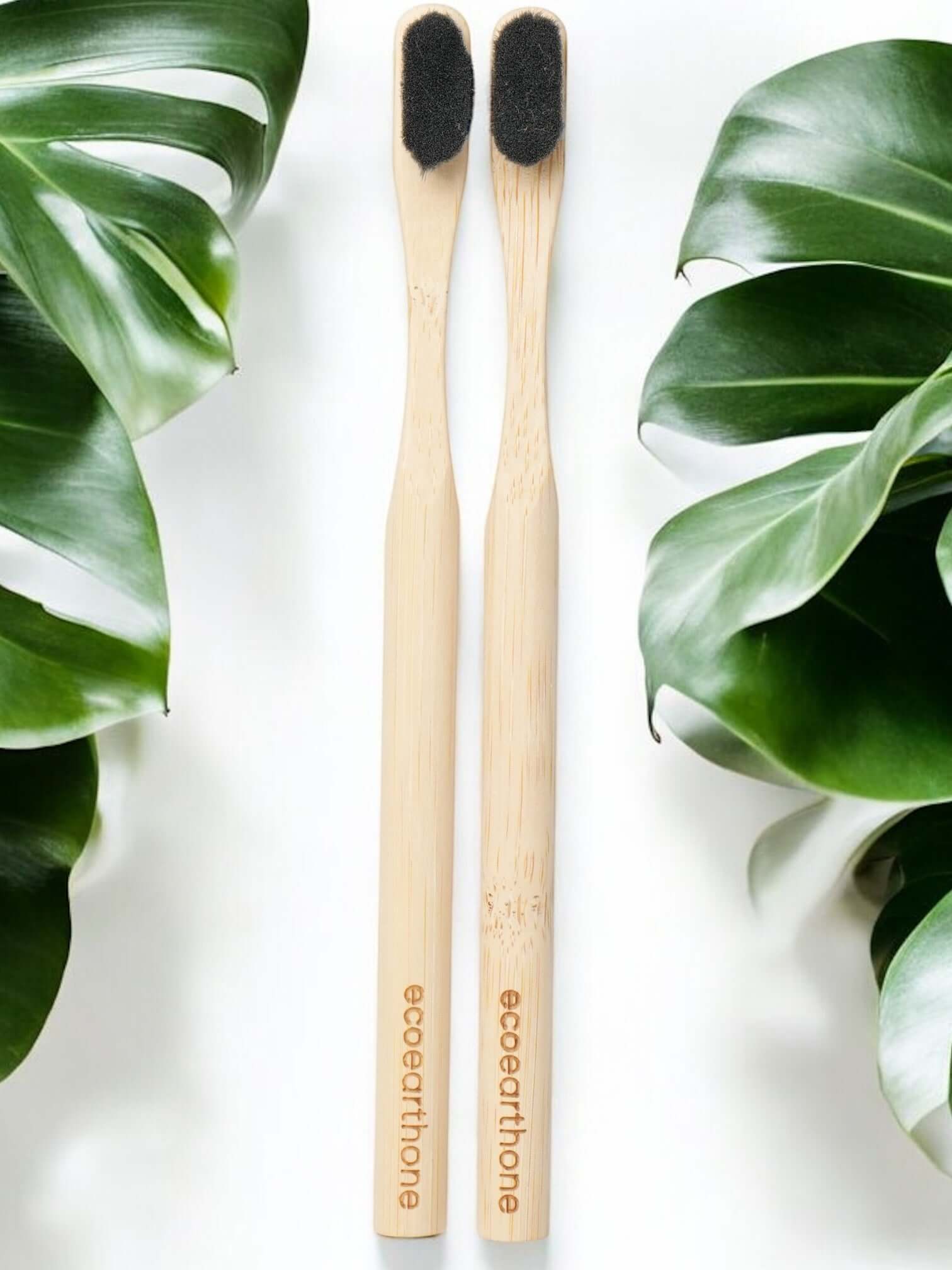 Bamboo Ultra-Soft Charcoal Nano Bristles ( Pack 2 ) Ecoearthone