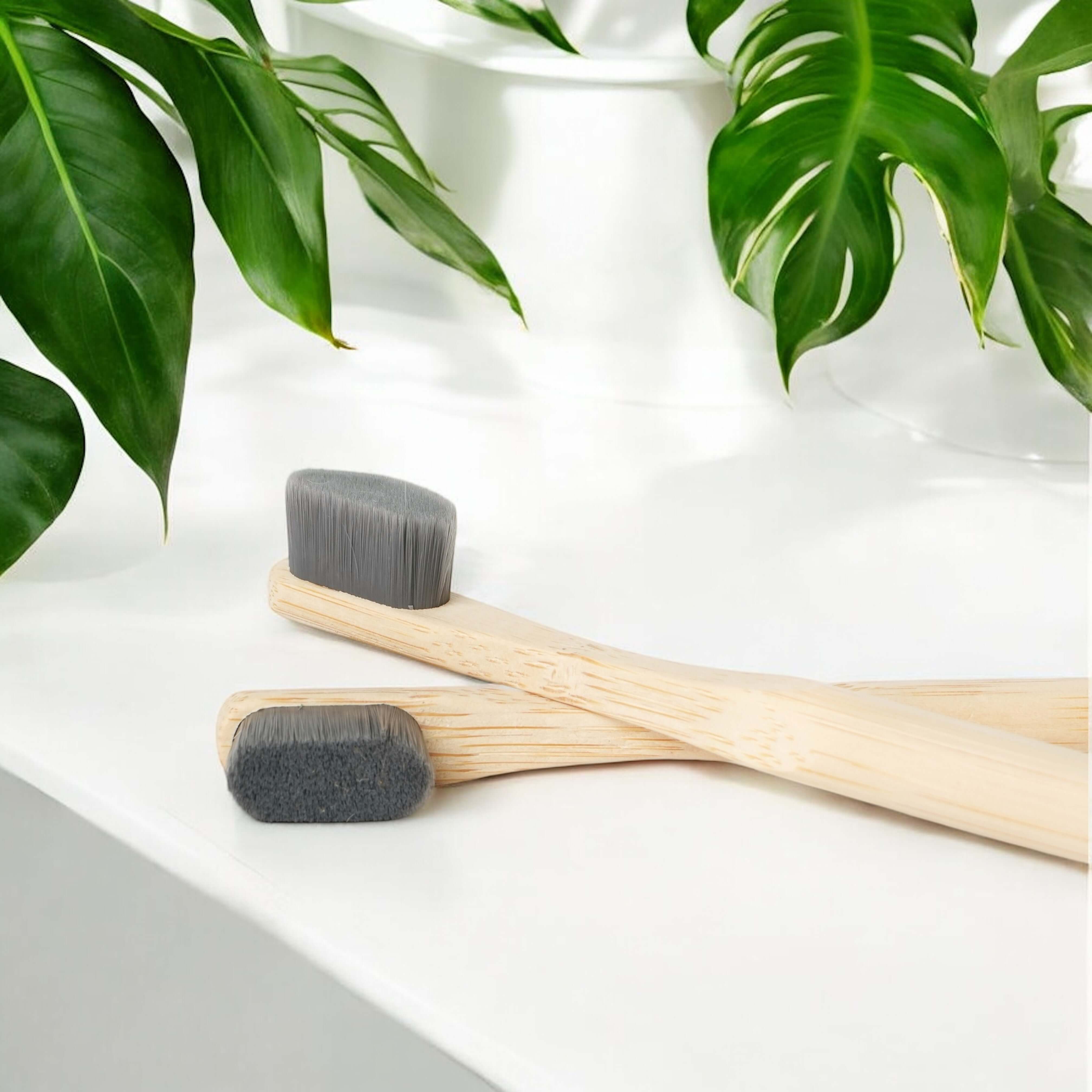 Bamboo Ultra-Soft Charcoal Nano Bristles ( Pack 2 ) Ecoearthone