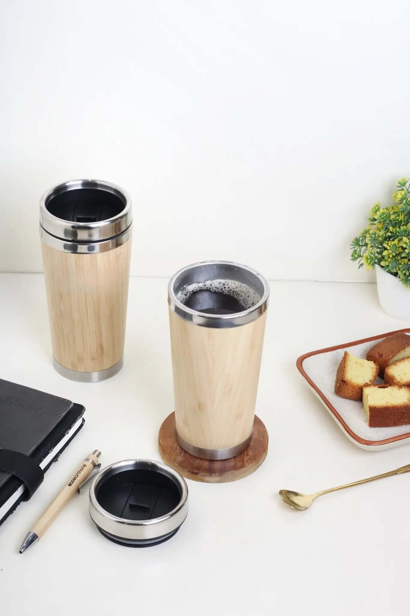 Bamboo Coffee flask ( SUS 304 ) Ecoearthone