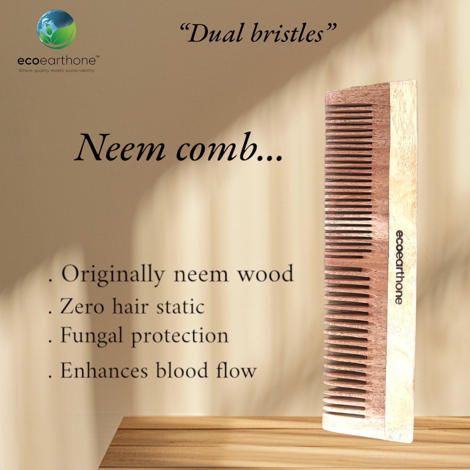 Neem Wood Comb (pack of 2) EcoEarthOne