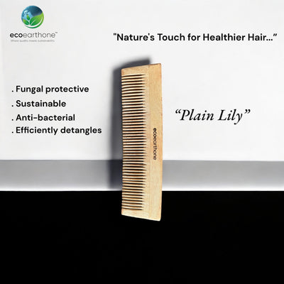 Neem Wood Comb – Plain Lily Comb EcoEarthOne