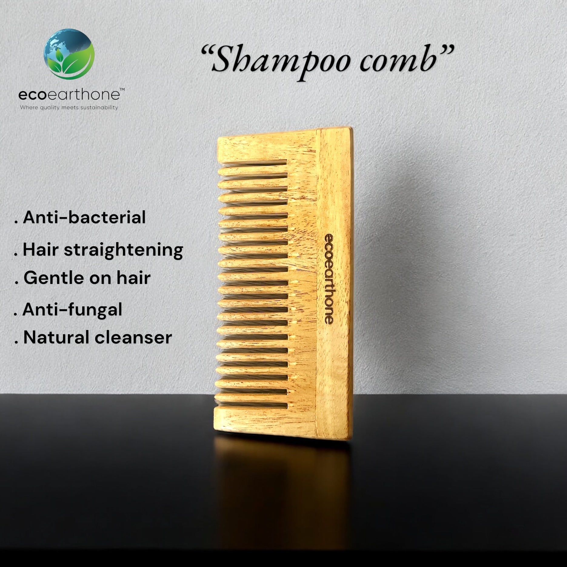 Neem Wood Product – Shampoo Comb EcoEarthOne