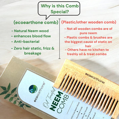 Neem Wood Product – Shampoo Comb EcoEarthOne